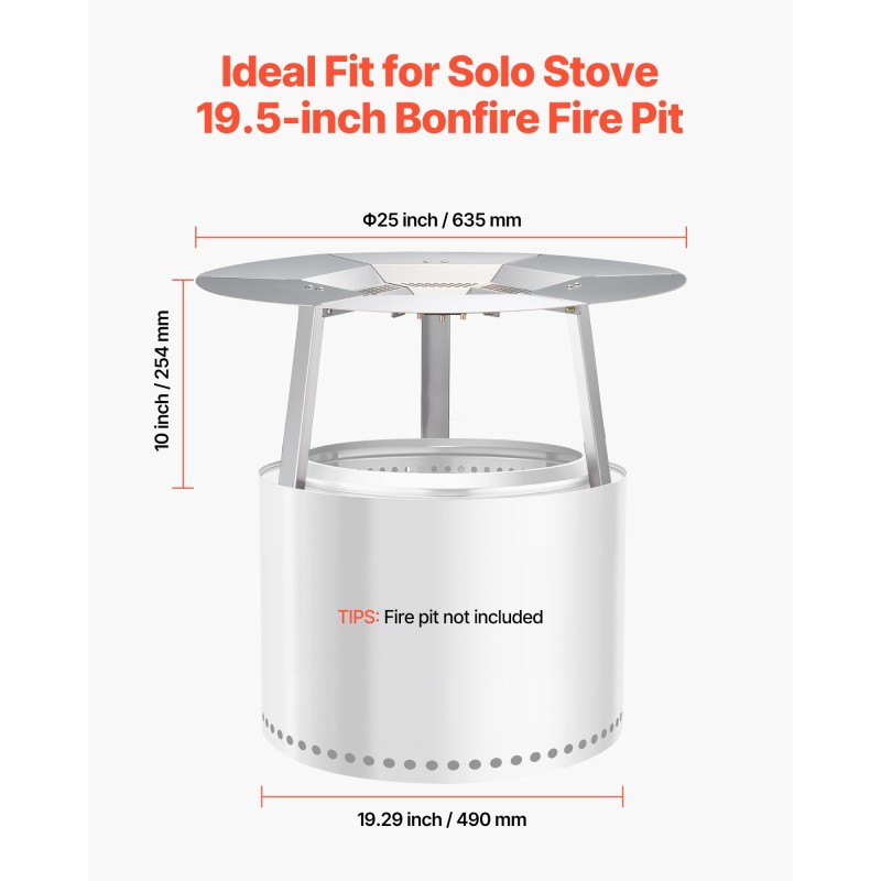 Tulipesän lämpösuoja 304-ruostumattomasta teräksestä halkaisija 635 mm