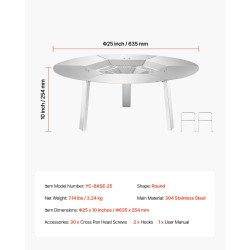 Tulipesän lämpösuoja 304-ruostumattomasta teräksestä halkaisija 635 mm