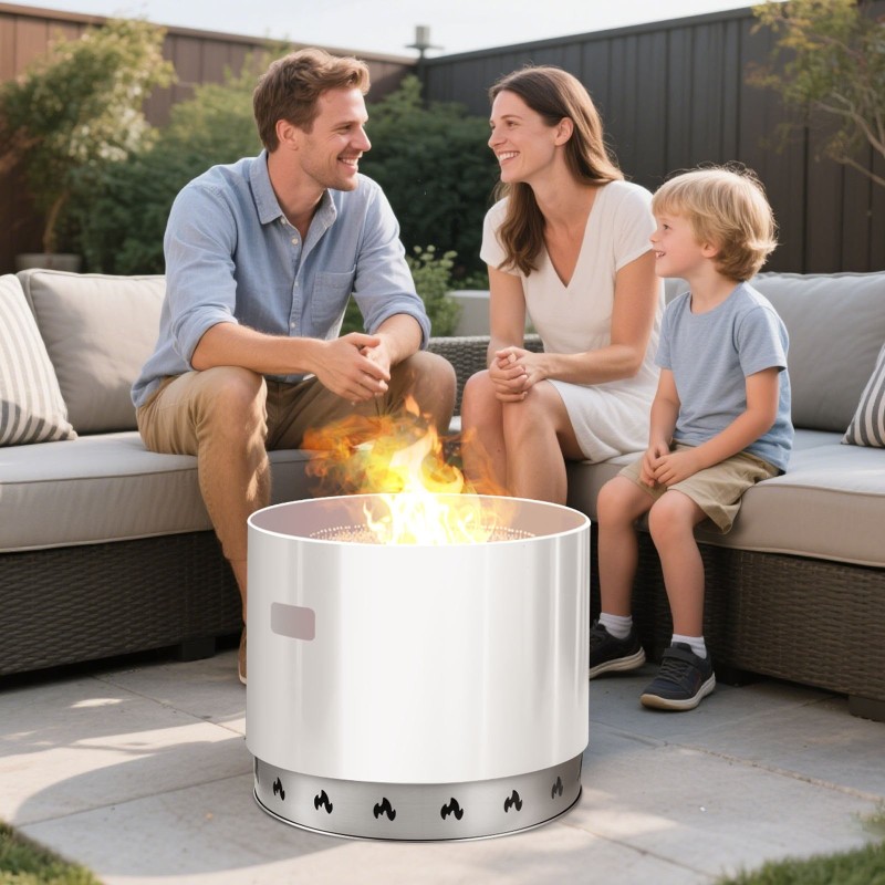 Tulipesän jalusta 430-ruostumaton teräs 587 mm halkaisija kevyt ulkokäyttöön