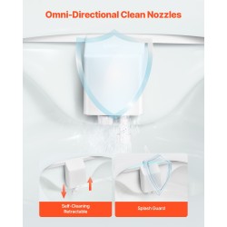 Bidet-lisäosa wc-istuimeen kaksisuuttiminen kolme pesutilaa ei sähköä