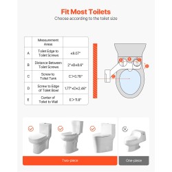 Bideelisäosa WC-istuimeen ohut 7 millimetriä profiili kaksi suutinta