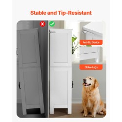 Lattialla seisova kaappi valkoinen 4-tasoinen P2 MDF kylpyhuoneeseen