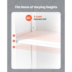 Kylpyhuonekaappi P2 MDF vesitiivis 4-tasoinen valkoinen 300x510x930 mm