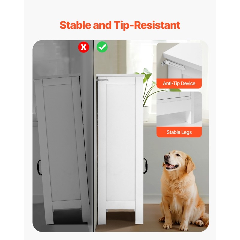 Kylpyhuonekaappi P2 MDF vesitiivis 4-tasoinen valkoinen 300x510x930 mm