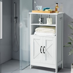 Kylpyhuonekaappi P2 MDF vesitiivis 4-tasoinen valkoinen 300x510x930 mm