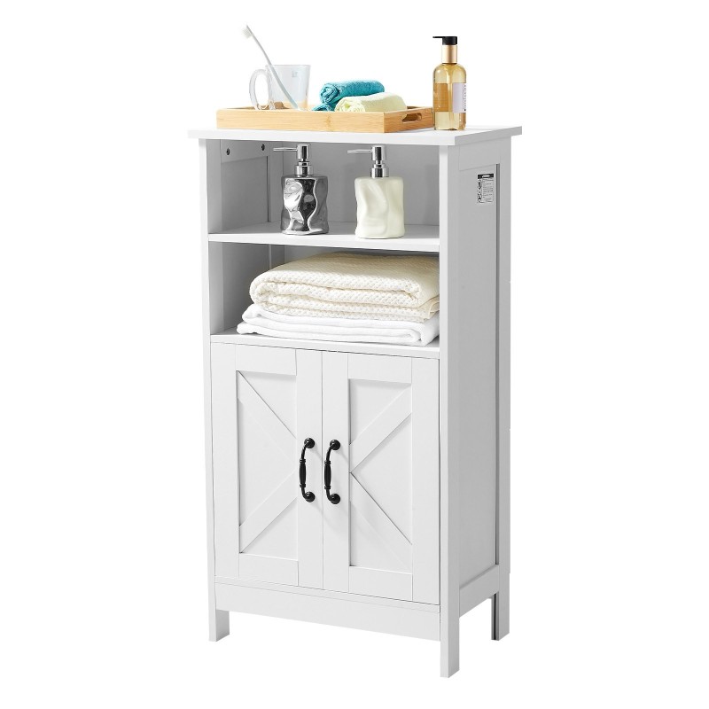 Kylpyhuonekaappi P2 MDF vesitiivis 4-tasoinen valkoinen 300x510x930 mm