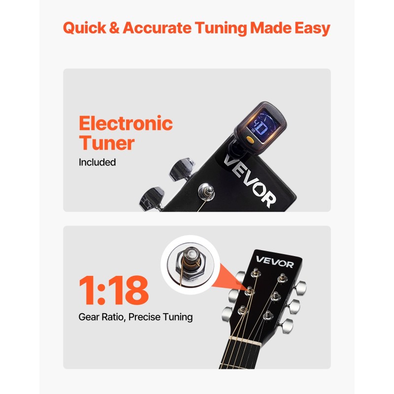 Akustinen dreadnought-kitara 39 tuumaa kuusikansi lehmusrunko ruusupuinen otelauta reppulaukku