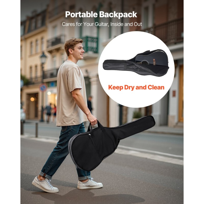 Akustinen dreadnought-tyyppinen kitara 41 tuumaa kuusikansi mahonkirunko ruusupuinen otelauta musta aikuisille aloittelijoille