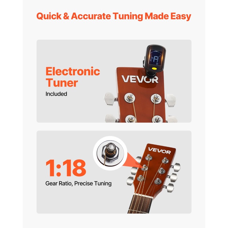 Dreadnought-mallinen akustinen kitara 41 tuumaa kuusikansi mahongin pohja ruusupuu otelauta aloittelijoille