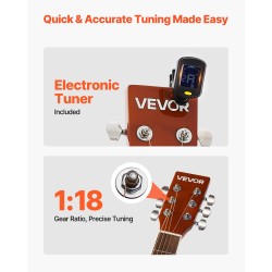 Dreadnought-akustinen kitara 41-tuumainen kuusikansi mahonki-sivut aloituspakkaus