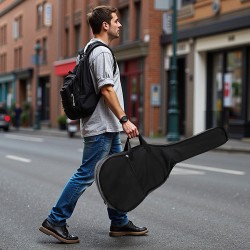 Akustinen kitara 41-tuumainen lovella varustettu kuusikansi mahonkinen pohja ruusupuinen otelauta