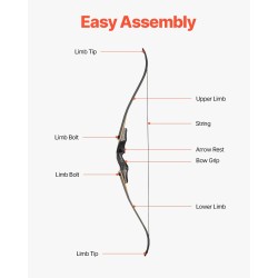 Recurve-jousi ja nuolisetti oikeakätinen täyspuinen 1524 mm 30 paunaa