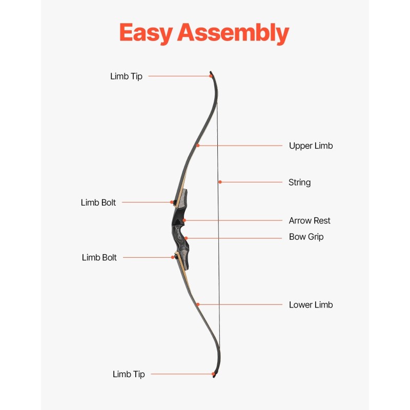 Recurve-jousi ja nuolisetti oikeakätinen täyspuinen 1524 mm 30 paunaa