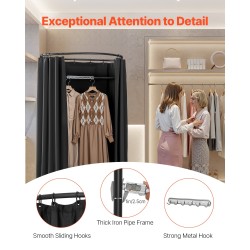 Kannettava sovitushuone paksulla polyesteriverholla rautaputkilla alumiiniputkilla yhden henkilön malli