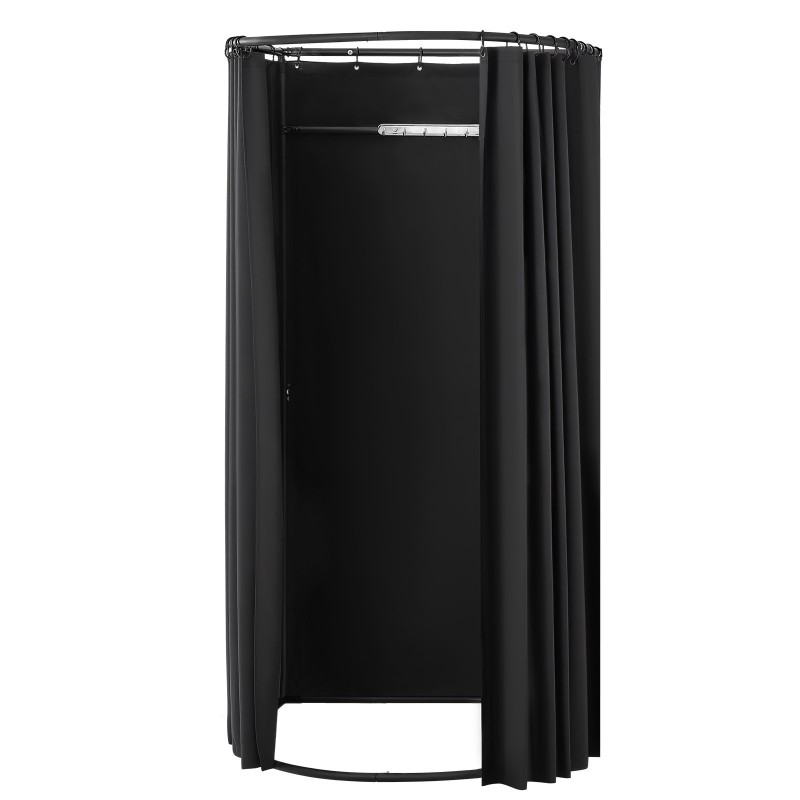 Kannettava sovitushuone paksulla polyesteriverholla rautaputkilla alumiiniputkilla yhden henkilön malli