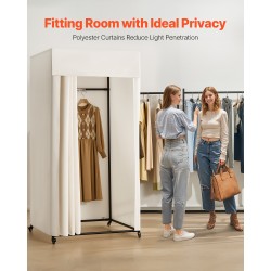 Sovitushuone yhden hengen paksut polyesteriverhot Q195 teräsrunko pyörillä