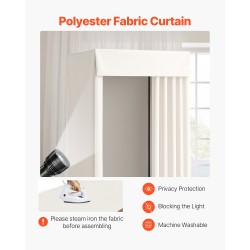 Sovitushuone yhden hengen paksut polyesteriverhot Q195 teräsrunko pyörillä