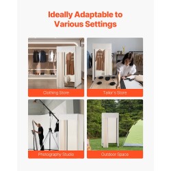 Sovitushuone yhden hengen paksut polyesteriverhot Q195 teräsrunko pyörillä