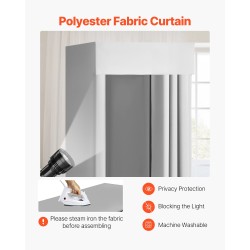 Siirrettävä yhden hengen sovitushuone Q195-rautarunko polyesteriverho 99×99×198 cm