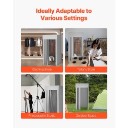 Siirrettävä yhden hengen sovitushuone Q195-rautarunko polyesteriverho 99×99×198 cm