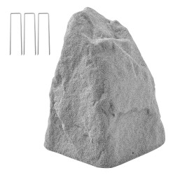 Keinotekoinen polyeteenimuovinen kivikansi keskikokoinen harmaa maapiikeillä kaivonkansien peittämiseen