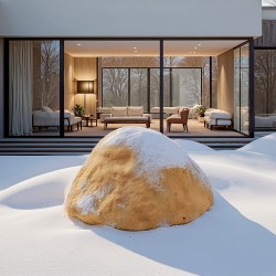 Keinotekoinen suojakivi HDPE-muovia koko M hiekanruskea kaivonkansien peittämiseen