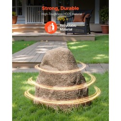 Keinotekoinen polyeteenihartsinen kivikupu pieni kaivonkansien peittämiseen hiekanruskea maakiilat mukana