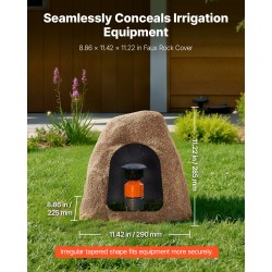 Keinotekoinen polyeteenihartsinen kivikupu pieni kaivonkansien peittämiseen hiekanruskea maakiilat mukana