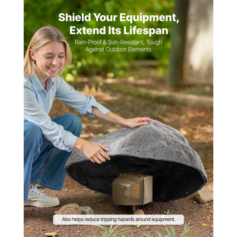 Keinotekoinen polyeteeninen keskikokoinen kivikupu kaivonkansien peittämiseen mukana maakiilat