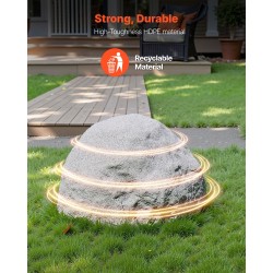 Keinotekoinen polyeteenikivikansi koko S 460 x 390 x 280 mm