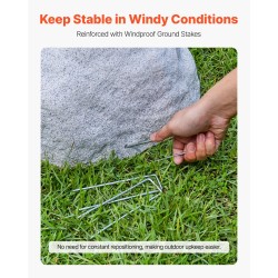 Keinotekoinen polyeteenikivikansi koko S 460 x 390 x 280 mm