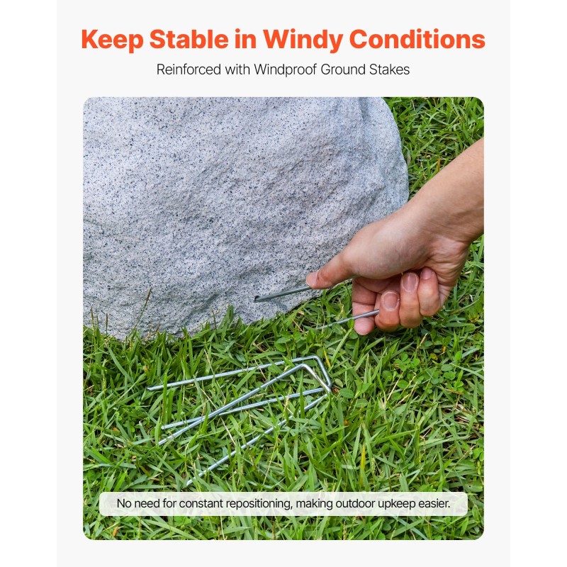 Keinotekoinen polyeteenikivikansi koko S 460 x 390 x 280 mm