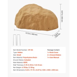 Keinotekoinen polyeteenihartsinen kivikansi pienikokoinen maakiilat mukana kaivonkansien peittämiseen