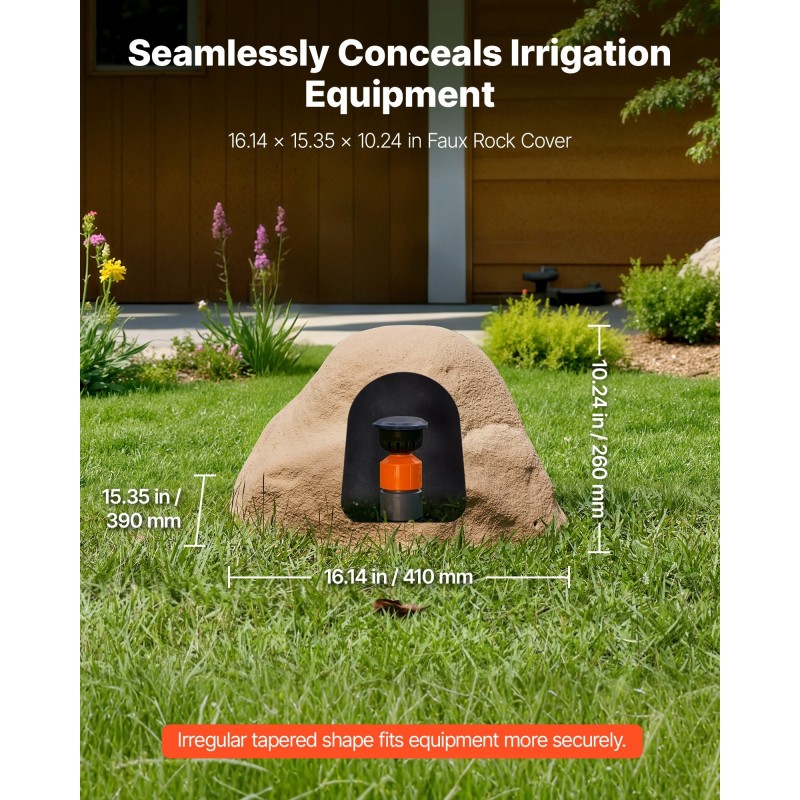 Polyeteenimuovinen keinotekoinen kivisuoja pieni pihan kaivonkansien peittoon maakiilat mukana