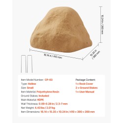 Polyeteenimuovinen keinotekoinen kivisuoja pieni pihan kaivonkansien peittoon maakiilat mukana