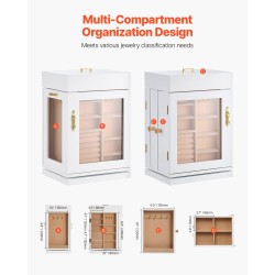 Korurasia 360 asteen pyörivä valkoinen MDF-runko PU-nahka flanellivuori magneettinen ovi