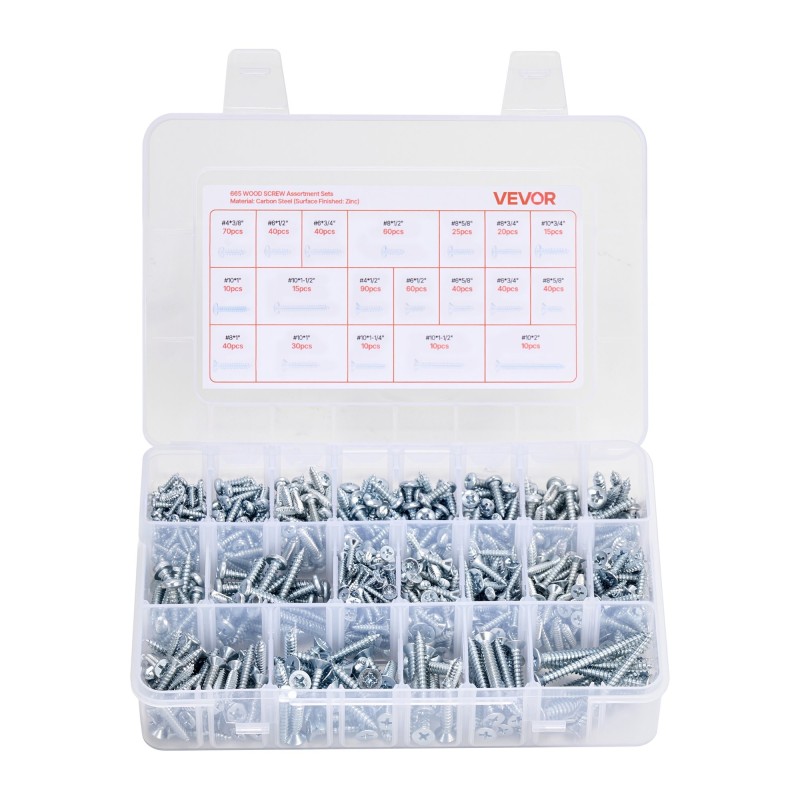 Pultti- ja mutterilajitelma 2250 osaa metriset ja tuumaiset seosteräksiset sinkityt säilytyslaatikoilla