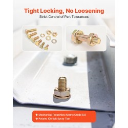 Pultti ja mutterilajitelma 906 osaa seosterästä luokka 8.8 M4 M5 M6 M8