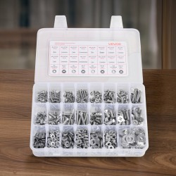 Pultti- ja mutterilajitelma 720 osaa ruostumatonta terästä säilytyslaatikolla