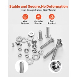 Pultti ja mutterisetti 1110 osaa ruostumatonta terästä läpinäkyvällä säilytyslaatikolla