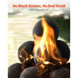 Keraamiset tulipallot keraamisesta kuidusta 12 kpl 100 mm musta