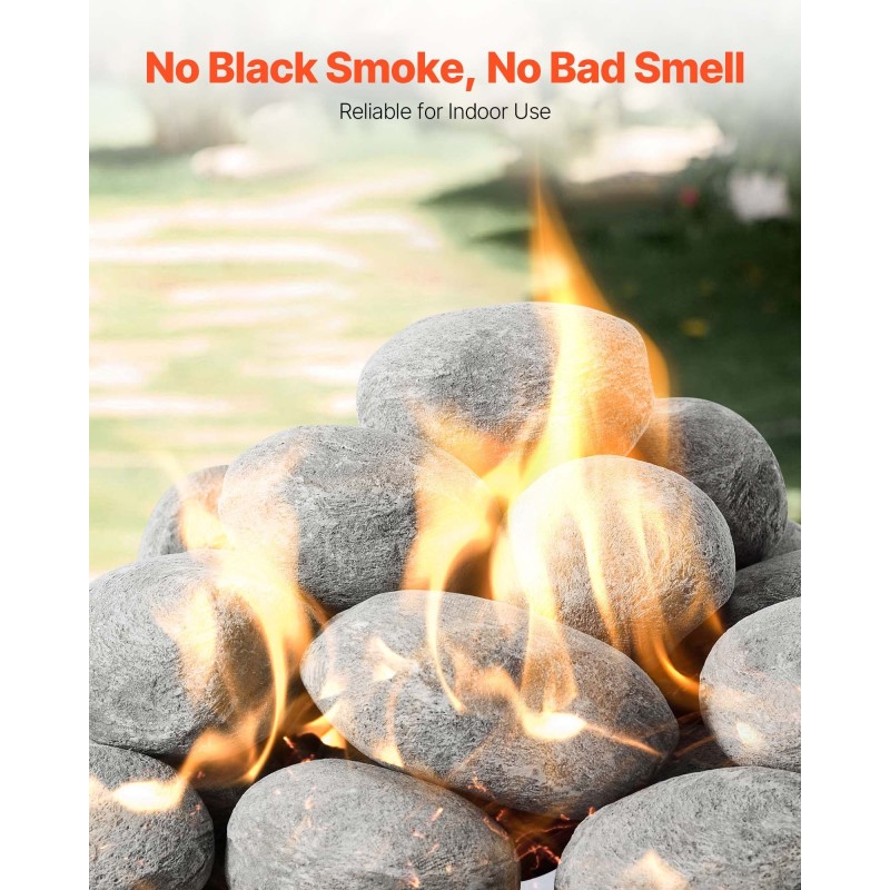 Keraamiset tulikivet 30 kpl keraamista kuitua 50–76 mm sisä- ja ulkokäyttöön