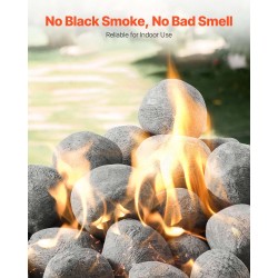 Keraamiset tulikivet keraamisesta kuidusta 48 kpl harmaa takkoihin