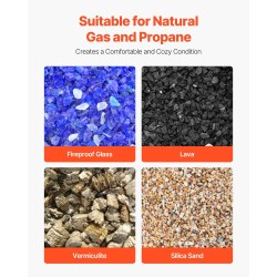 Keraamiset tulikivet keraamisesta kuidusta 48 kpl harmaa takkoihin