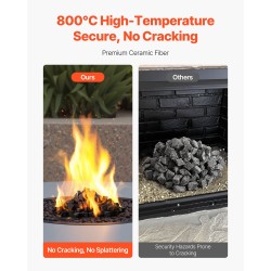 Keraamiset tulipallot ja laavakivet keraamisesta kuidusta 20–30 mm tulipesiin ja takkoihin