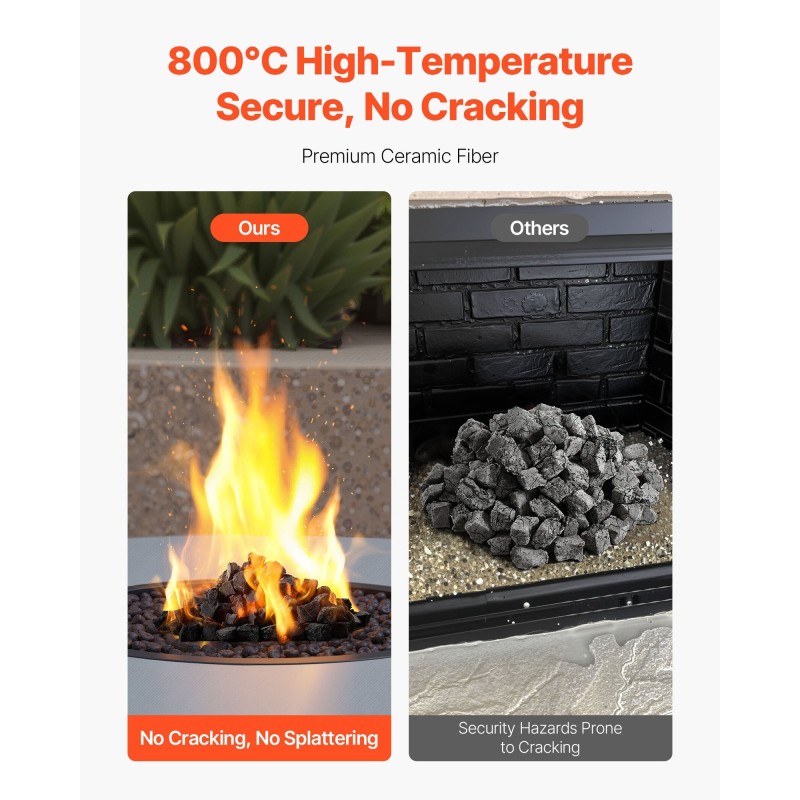 Keraamiset tulipallot ja laavakivet keraamisesta kuidusta 20–30 mm tulipesiin ja takkoihin