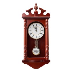 Seinäheilurikello mäntypuu ja MDF kirsikkapuun sävy 589 mm kvartsikoneisto äänetön