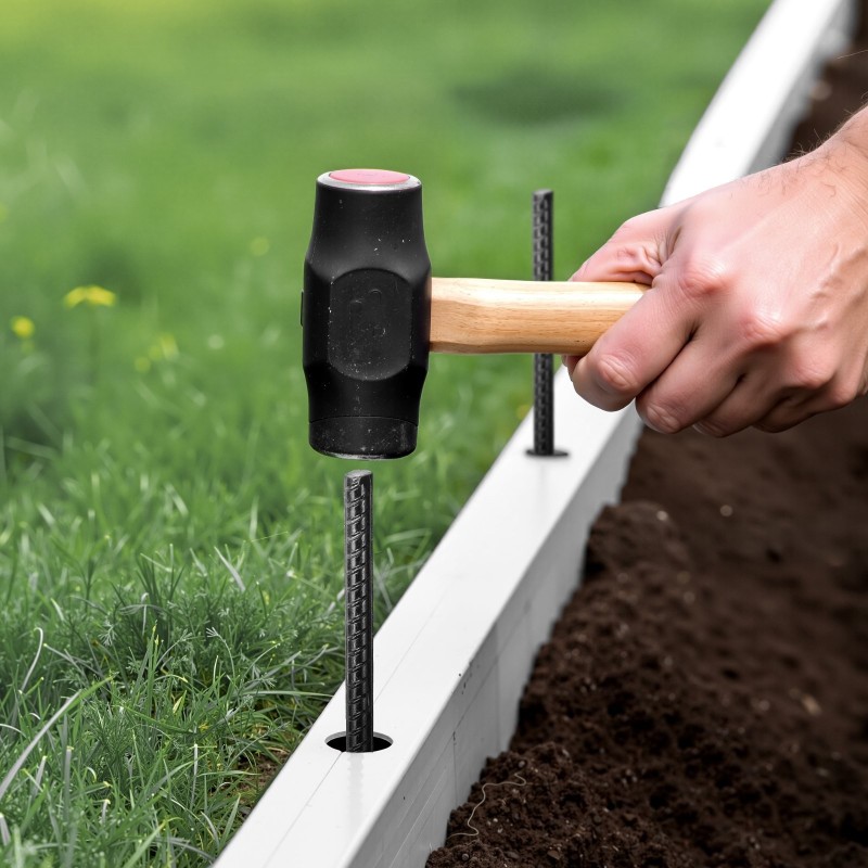 Maakiilat galvanoitua HRB400E-terästä 406 mm 11,5 mm 16 kpl musta pinnoite