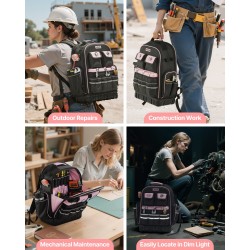 Työreppu 56 taskua 600D ja 1680D polyesteri oxford kangas kannettavalle tietokoneelle