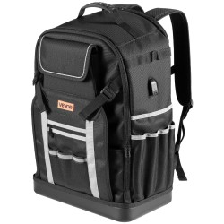 Työkalureppu 56 taskua sähköasentajille 1680D ulkokangas 600D sisäpuoli PVC pohja